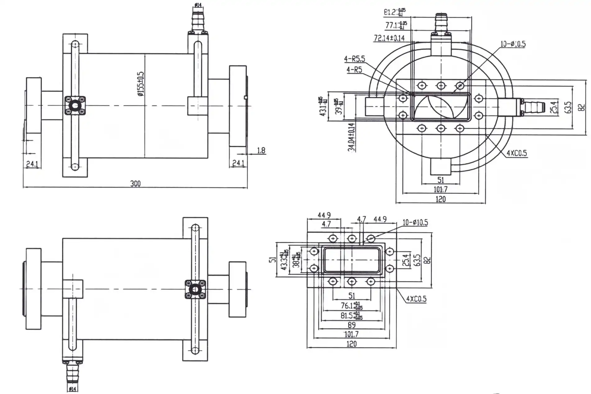Water-cooled Twist Waveguide Water-cooled Twist Waveguide