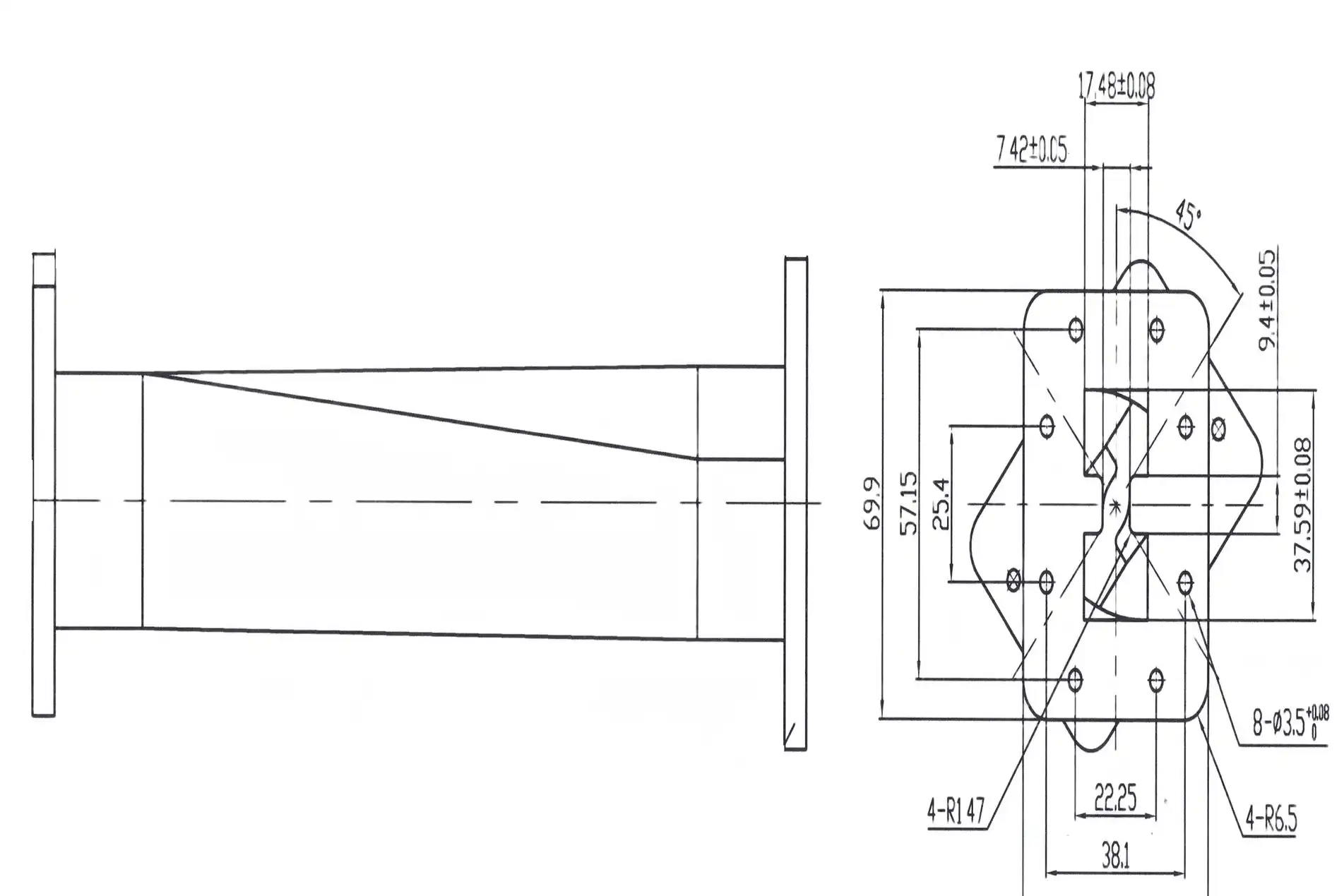 Double Ridge Twist Waveguide Double Ridge Twist Waveguide