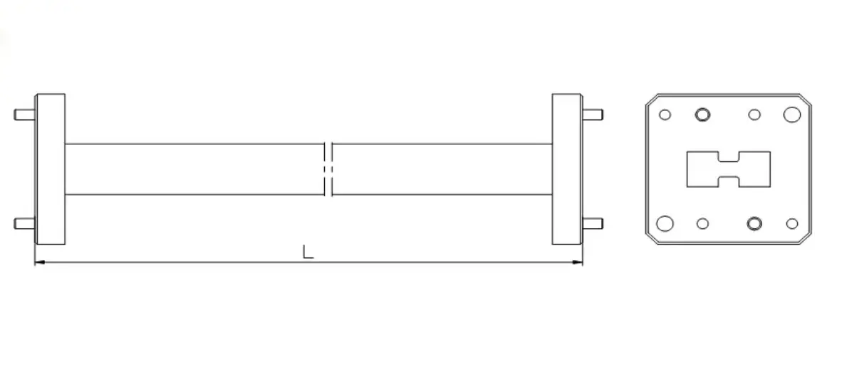 Double Ridge Straight Waveguide