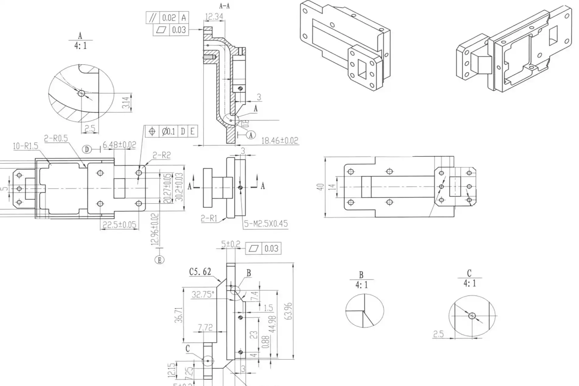 double - bend waveguide double - bend waveguide
