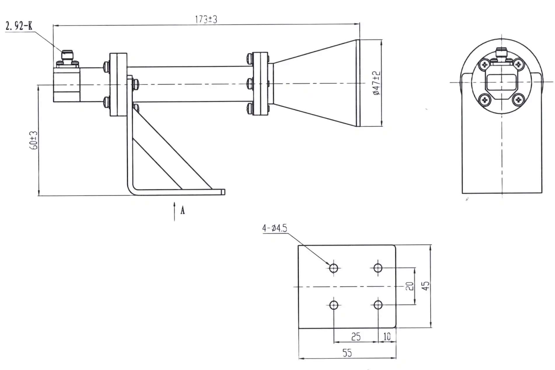 Dual Linear Broadband Circular Polarization Horn Antenna Dual Linear Broadband Circular Polarization Horn Antenna