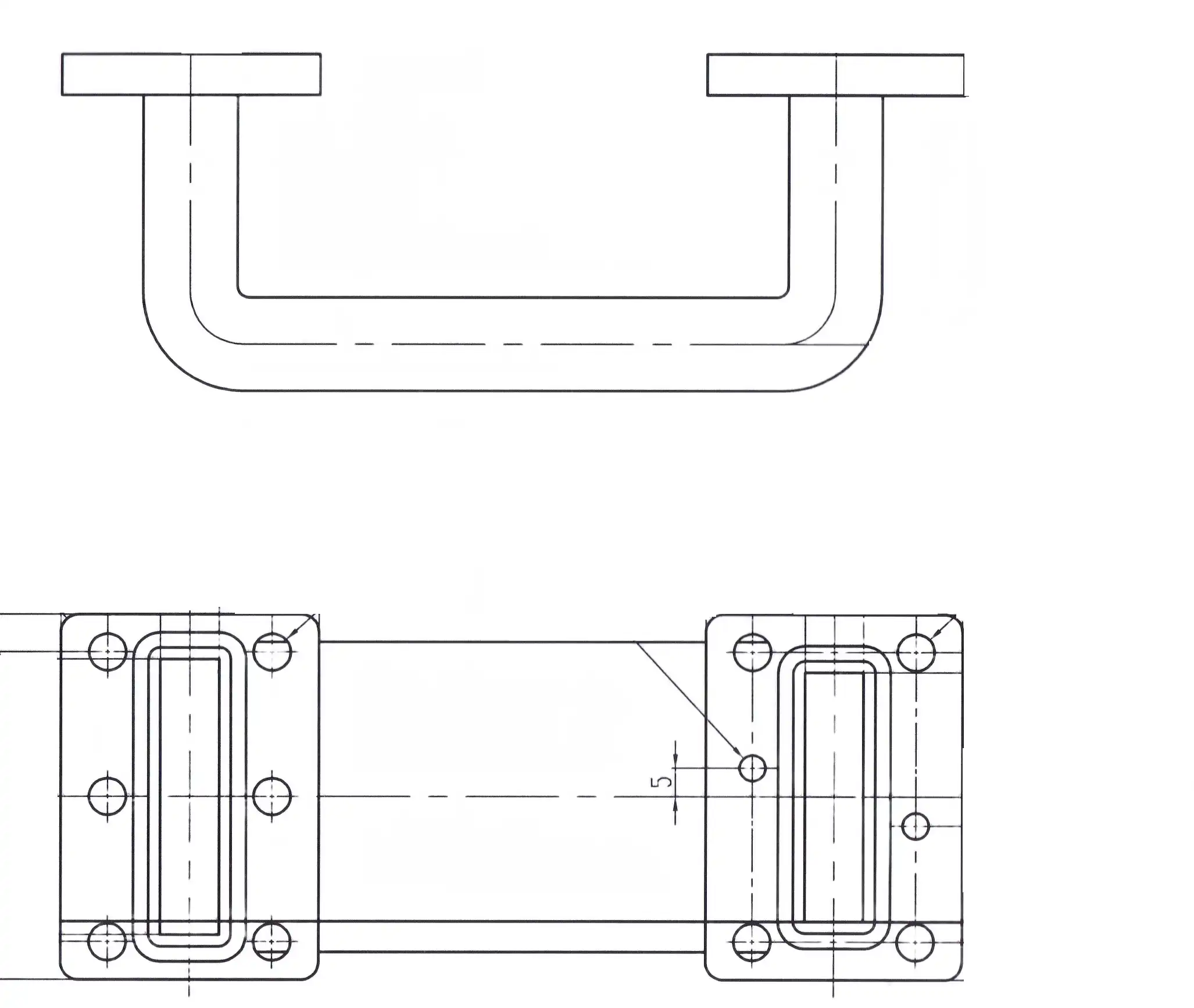 Double-bend waveguide