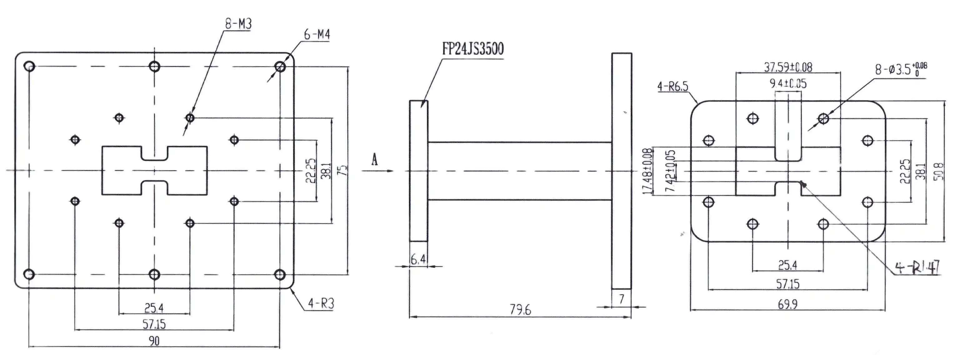 EMI waveguide gasket EMI waveguide gasket