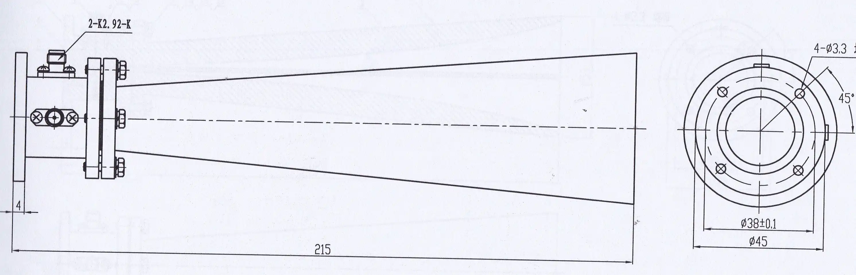 Conical Linear Polarization Horn Antenna Conical Linear Polarization Horn Antenna